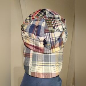 Polo Ralph Lauren Madras Cotton Plaid Patchwork Oxford Lined Hat Cap